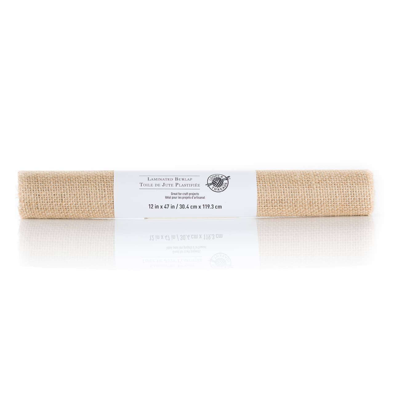 12 Pack: Natural Laminated Burlap Fabric Roll by Loops & Threads®